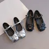 2025 Frühling Herbst Mädchen Prinzessin Lederschuhe Mode Kinder Mary Janes Simple Classic mit Schleife-Knoten Chic Größe 26-37 Nagelneu