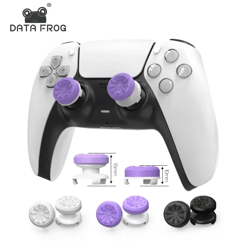 DATA FROG PS5-Controller, hohe Daumenstick-Griffe, High-Rise-Kappen, analoge Joystick-Verlängerungen, rutschfeste Ersatzteile für Spiele Image