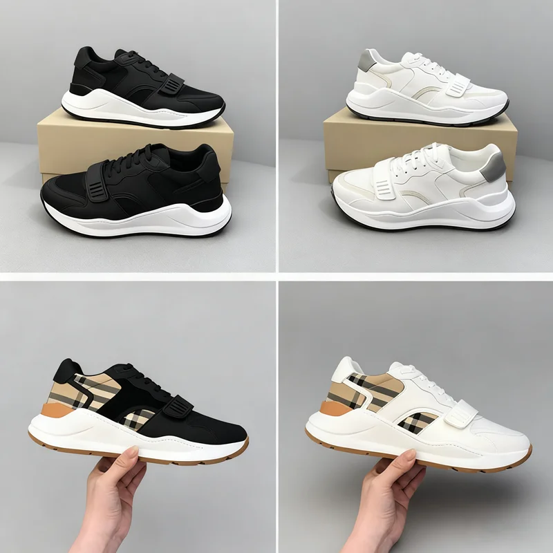 Modetrend Herren Echtleder Casual Sport Hochwertige Schuhe Lnsole Inspiriert von Top Luxusmarke Heritage of Style Sneakers