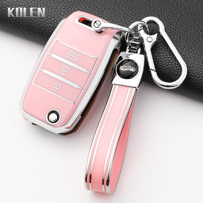 Mode TPU Auto Klappschlüssel Fall Abdeckung Für KIA Rio 3 K2 Ceed Cerato K3 K5 Sorento Sportage Soul K4 Picanto Optima Forte Stinger Image