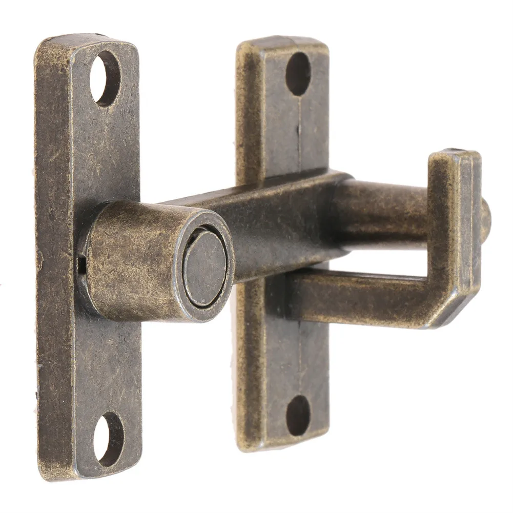 1Pc Bronze Schiebetür Schloss Griff Kit Tür Latch Schutz Latch Bolzen Mit Schraube Hardware Zubehör Image