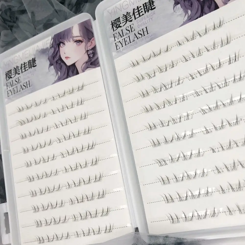 Große Kapazität, individuelle untere falsche Wimpern-Cluster, kleberfrei, natürlicher Stil, untere Wimpernverlängerungen für Frauen-Make-up Image