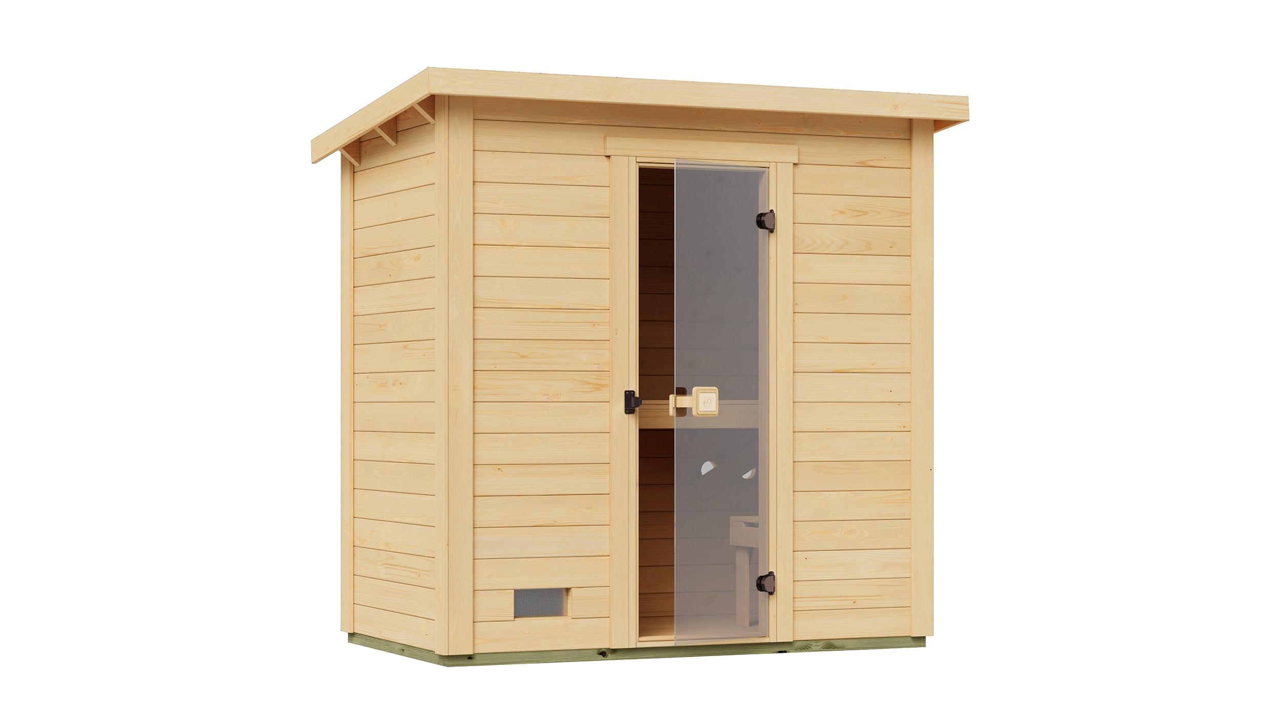 Saunahaus WEKA "Kaapi 1", naturbelassen, Kompakt-Ofen, integrierte Steuerung, 9 kW, Saunen, Blockbohlen aus Fichtenholz Image