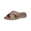 Pantolette CAPRICE "Caprice Pantoletten Nappaleder", Damen, Gr. 39, beige, Nappaleder, casual, Schuhe
