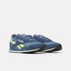 Trainingsschuh REEBOK CLASSIC "CLASSIC AZ", Gr. 45,5, shadow, batik blau, solar acid gelb, Leder, Textil, Synthetik, sportlich, Schuhe