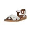 Riemchensandale TAMARIS "Tamaris Sandalen Leder", Damen, Gr. 40, weiß, Leder, casual, Schuhe