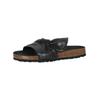 Pantolette BULLBOXER "Bullboxer Pantoletten Leder", Damen, Gr. 37, schwarz (schwarz, braun), Leder, casual, Schuhe