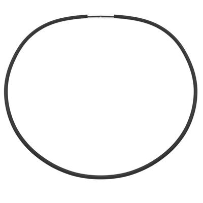 Halsreif OSTSEE-SCHMUCK "Ostsee-Schmuck Halsreif Kautschuk 3,0 mm - Bajonett" Gr. 60, schwarz, Halsketten, Damen, 60cm, Kautschuk, L: 42cm Image