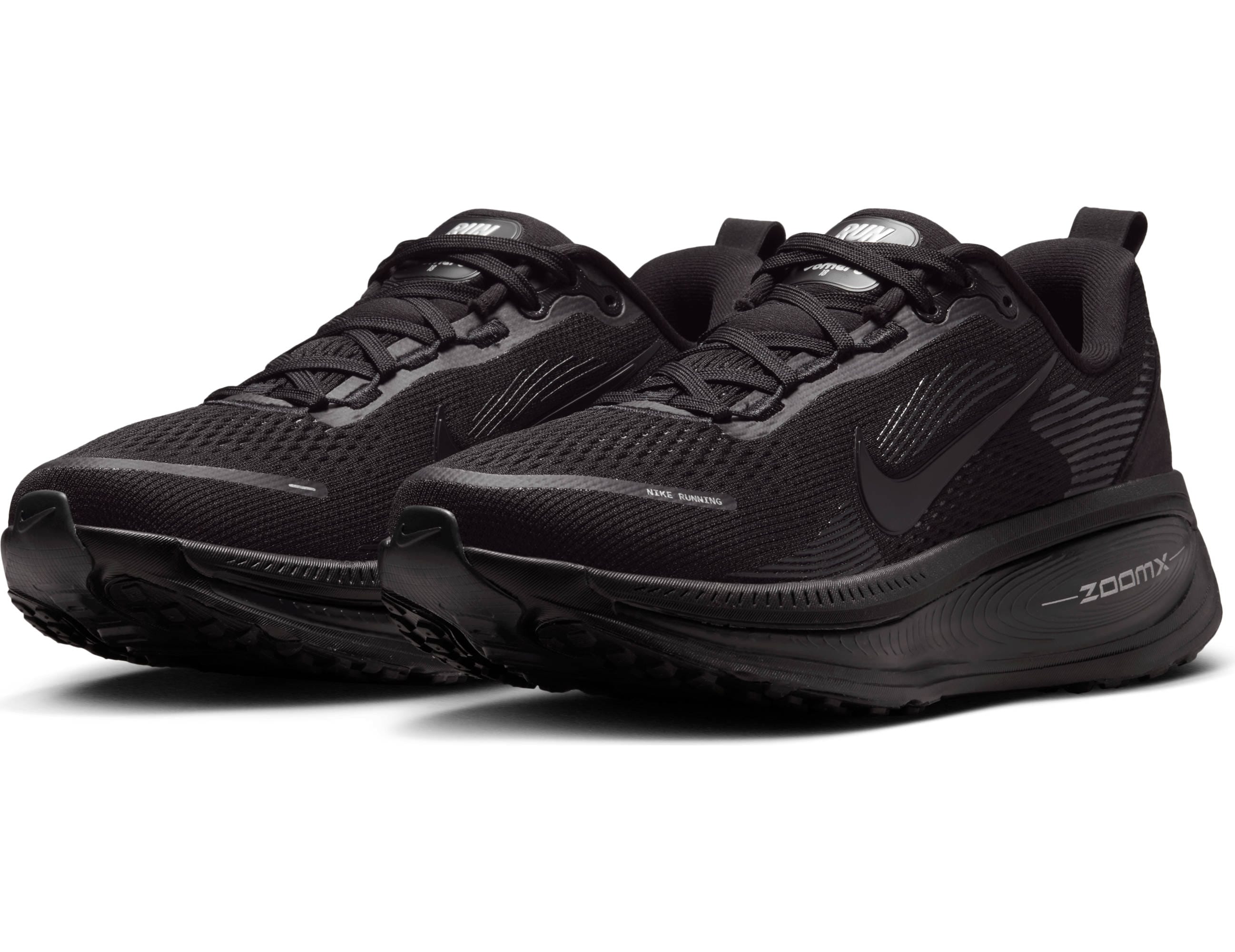Laufschuh NIKE "W NIKE VOMERO 18", Gr. 40,5, schwarz, schwarz, dk smoke grau, lt smoke grau, Synthetik, Textil, Schuhe