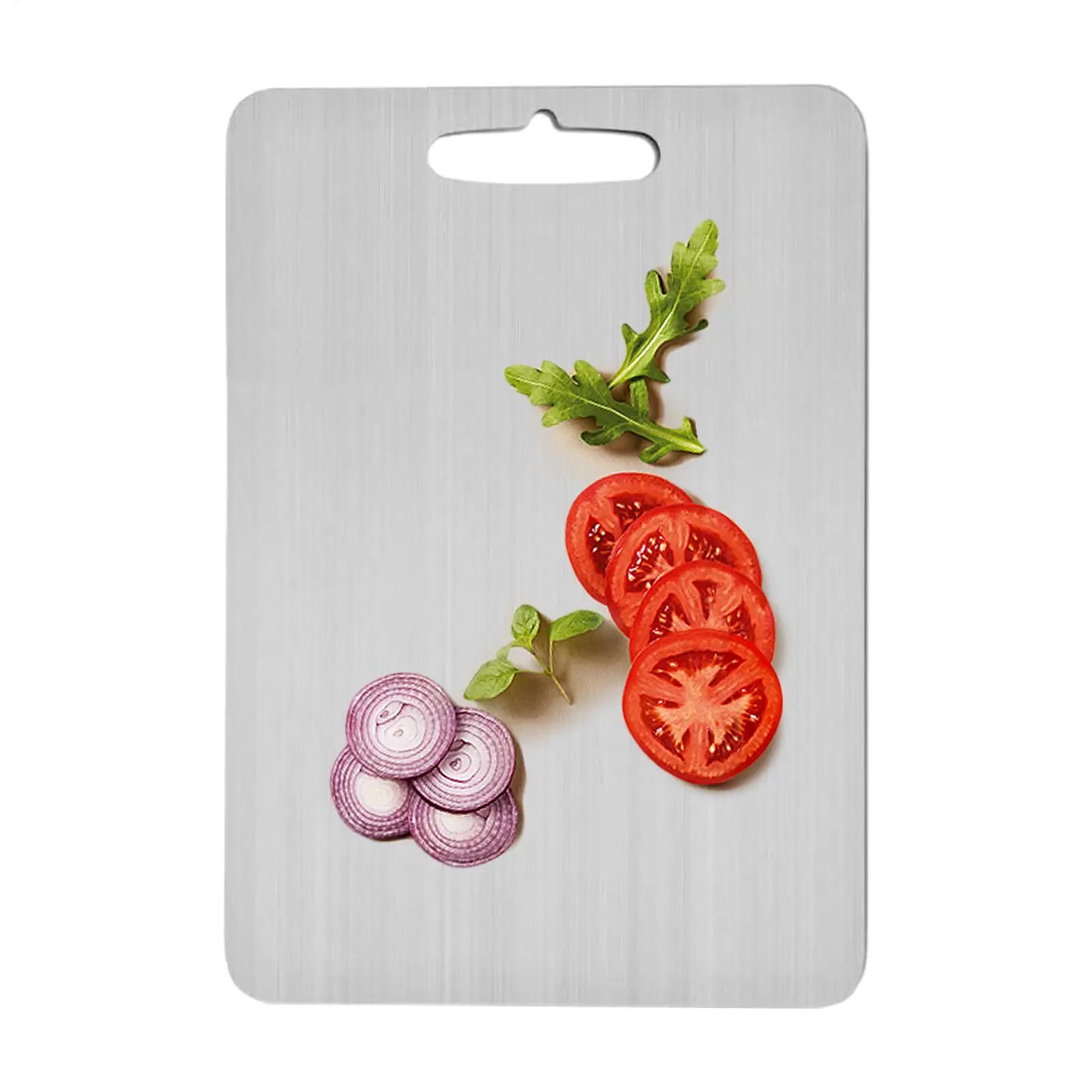 Titanium Cutting Boards for Kitchen Stainless Board 304 Steel Thickened Double Sided Food Grade Portable Fruit Meat Chopping