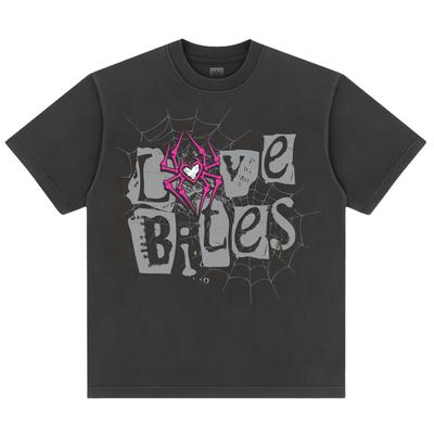 Herren – AJ Lee – Oversize-T-Shirt „Love Bites“ im Retro-Stil in Schwarz Image