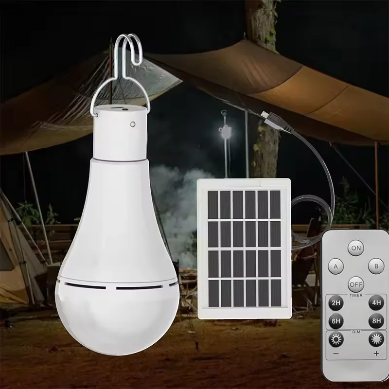 LED suspension lumière solaire IP68 étanche USB chargé lumière du soleil d'urgence alimenté lampe extérieure Camping tente lumières lumière de secours