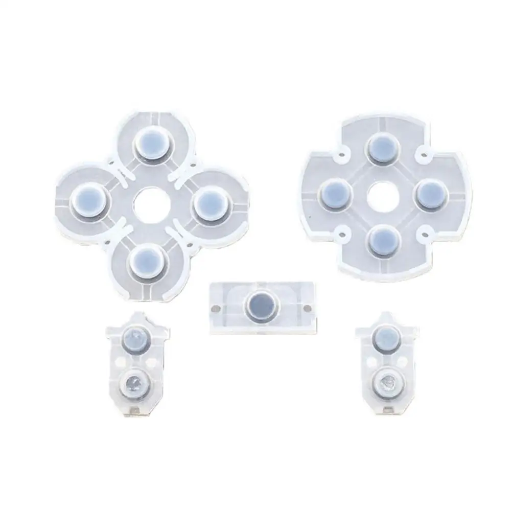 1 jeu de pièces de réparation pour Console de jeu conductrice, remplacement de jeu, contrôleur de boutons de manette, tampons conducteurs pour SONY PS4