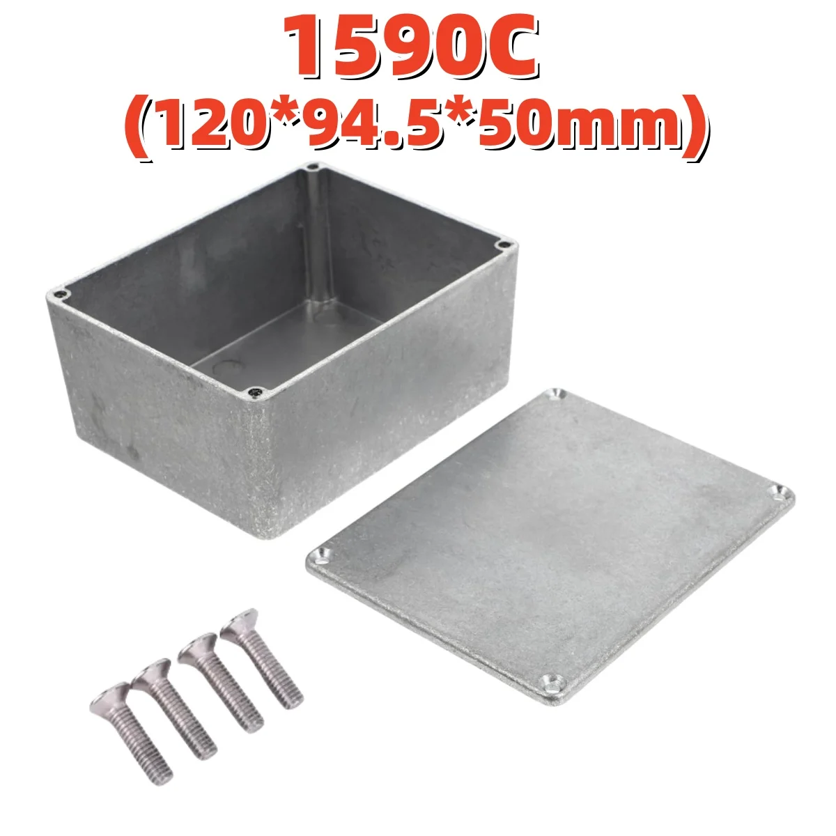 Miwayer 1590C Aluminum Box Guitar Pedals Metal Enclosure/Effects Pedal Lightweight Design/for Guitar Accessories(120*94.5*50mm)