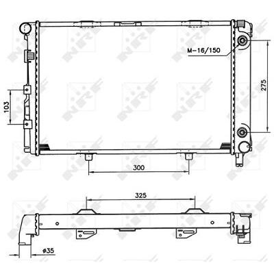 Nrf Kühler, Motorkühlung [Hersteller-Nr. 516580] für Mercedes-Benz Image