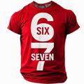 Per uomo Gergo divertente 67 Maglietta Manica Corta maglietta Stampa 3D Girocollo Camicia Moda Quotidiano Streetwear Quotidiano Nero Rosso Blu Estate Primavera Abbigliamento S M L XL XXL XXXL