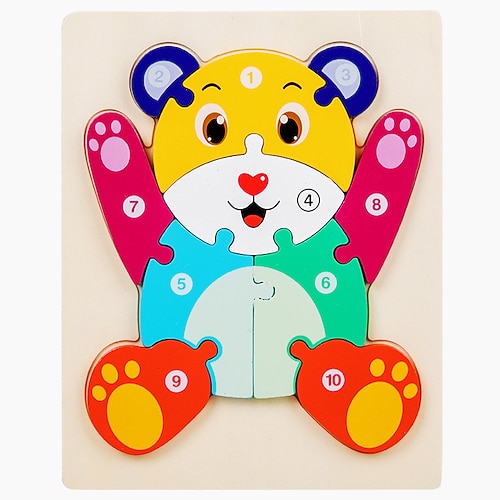 Puzzle in legno per bambini piccoli, giocattoli per bambini di 1, 2, 3 anni, bambine, giocattoli Montessori, blocchi educativi, regalo per bambini, giocattolo per l'apprendimento dei bambini di età compresa tra 1 e 3 anni, 2 e 4 anni