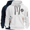 Per uomo Felpa con cappuccio Felpa con cappuccio e zip corta Felpa con cappuccio in pile Felpa con cappuccio tattica Bianco kaki Blu navy bianco Grigio scuro grigio chiaro Blu navy grigio