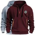 Per uomo Felpa con cappuccio Felpa con cappuccio e zip corta Felpa con cappuccio in pile Felpa con cappuccio tattica Bianco kaki Blu navy bianco Grigio scuro grigio chiaro Blu navy grigio