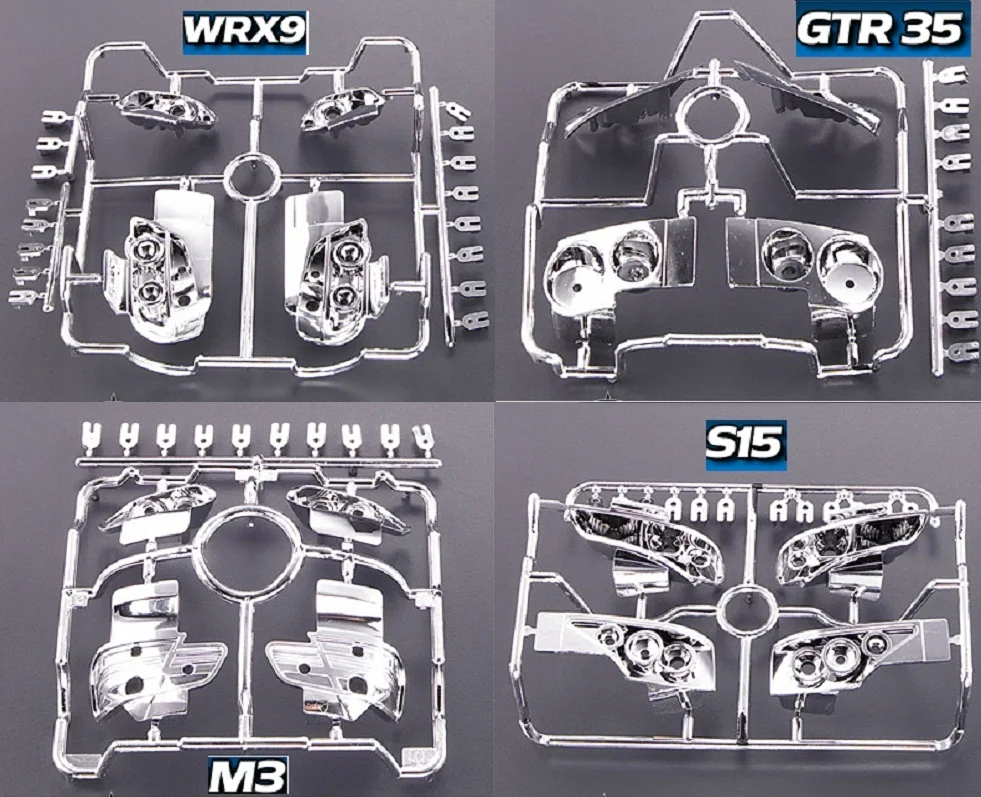 1/10 ferngesteuertes Autozubehör 4 Stile Leuchten/Lichtbecher für 1/10 R/C Hobby Racing Drift Car