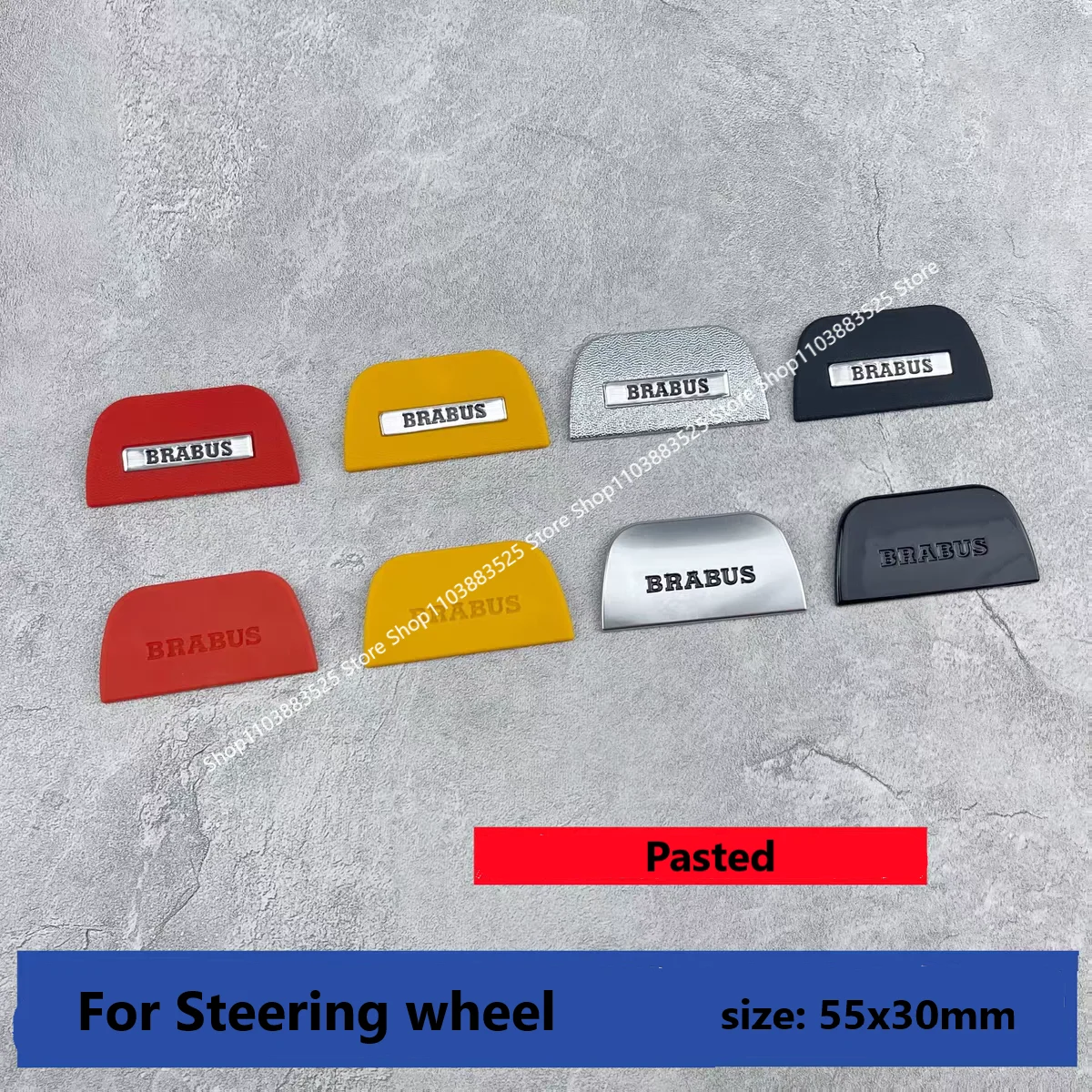 55 x 30 mm geklebter Lenkrad-modifizierter Emblem-Abzeichen-Aufkleber für Brabus G-Klasse W464 G400 G450D G500 G63 modifiziertes Zubehör Image