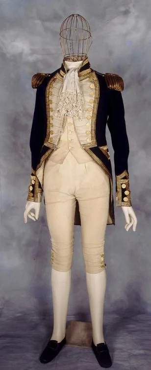 1825er Jahre British Royal Naval Cosplay Uniform Erwachsene Männer Militäroffizier Outfits Jacke Weste Hosen Set Kostüme Image