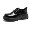 Herren-Derby-Schuhe im britischen Stil, klobige Sohle, formelle Stiefel, Hochzeit, Bräutigam, Lederschuhe, bequeme Plateau-Oxfords, Business-Casual