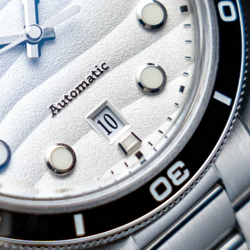 PROXIMA Herren-Automatikuhren, 39 mm, mechanische Armbanduhr, Taucheruhr, 200 m wasserdicht, BGW-9, leuchtender Saphir, PT5000, Wüstenzifferblatt Image