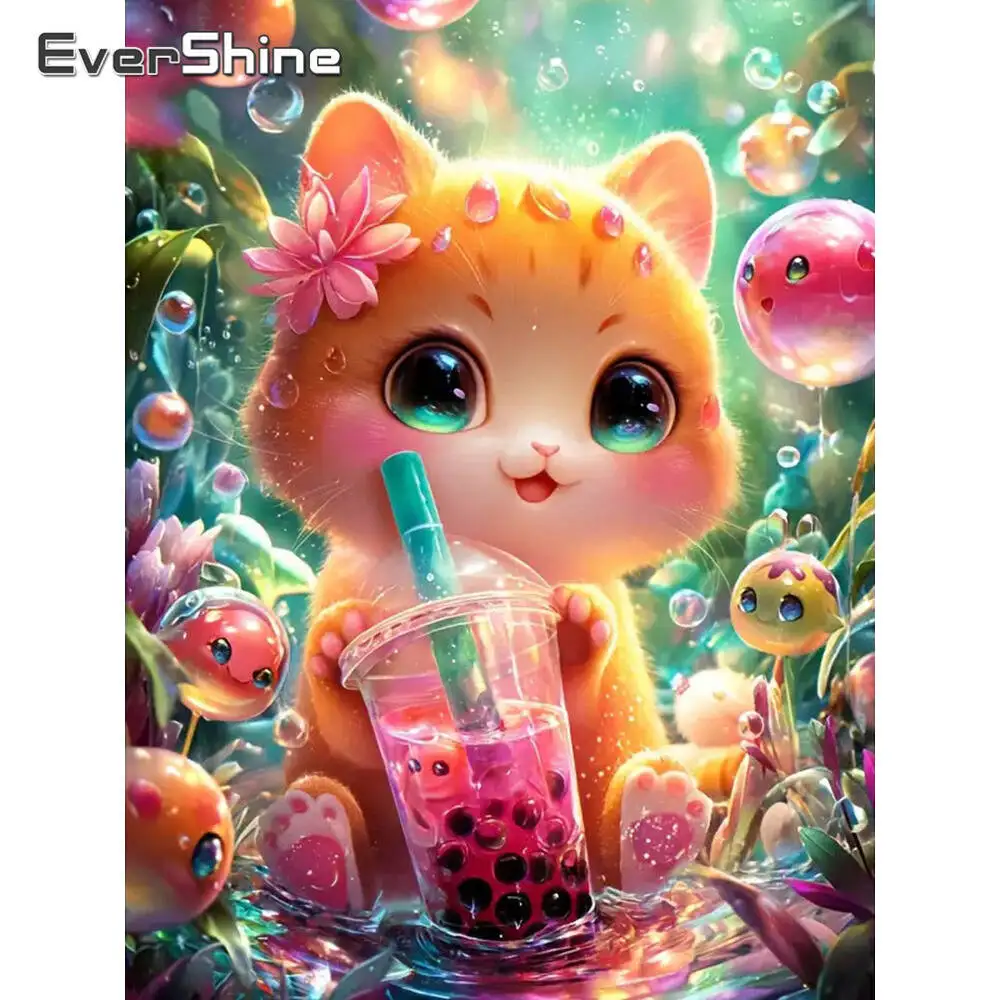 Evershine Diamant-Malerei, Hund, Tier, Strass-Bilder, Cartoon-Diamant-Stickerei, Brücke, buntes Kunsthandwerk, handgefertigtes Geschenk Image