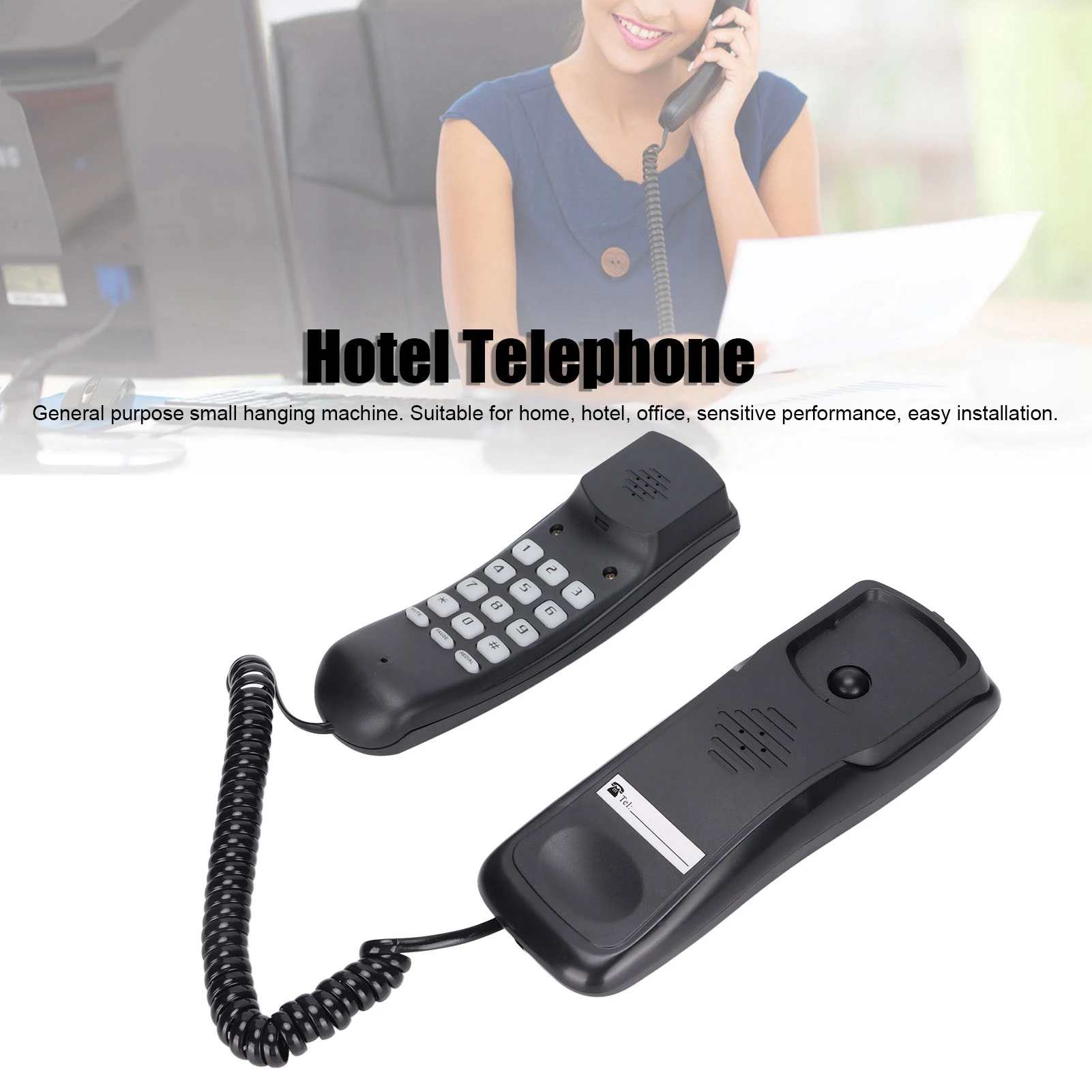 Home Telephone Multifunction Wall Mountable Telephone for Office Home Hotel Bathroom Wall Mountable Telephone