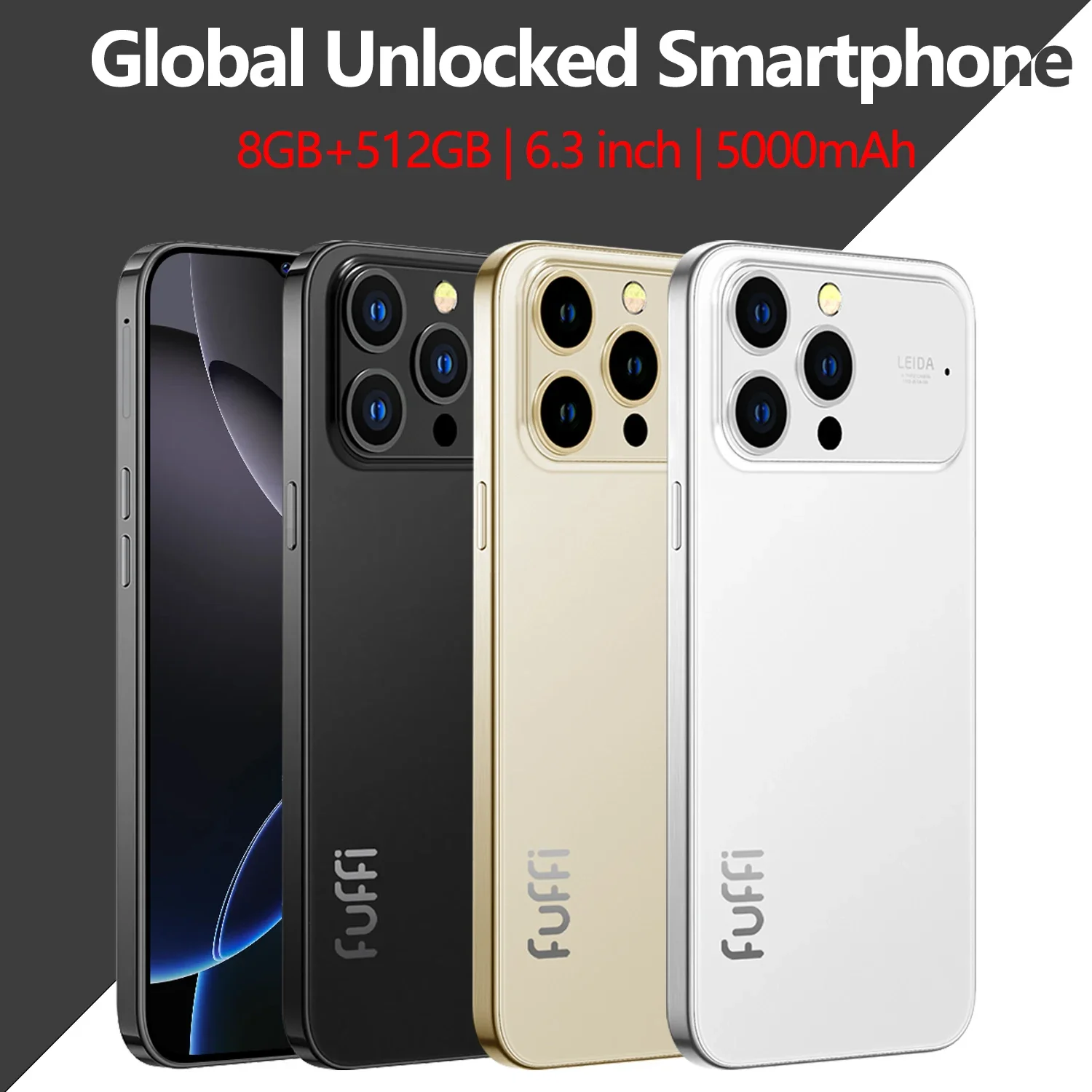 Global Version 17Pro Max Smartphone Android 12 6.56 inch Screen,8+512GB 8+16MP Mobile Phone 5000mAh For Google Play Store Phone