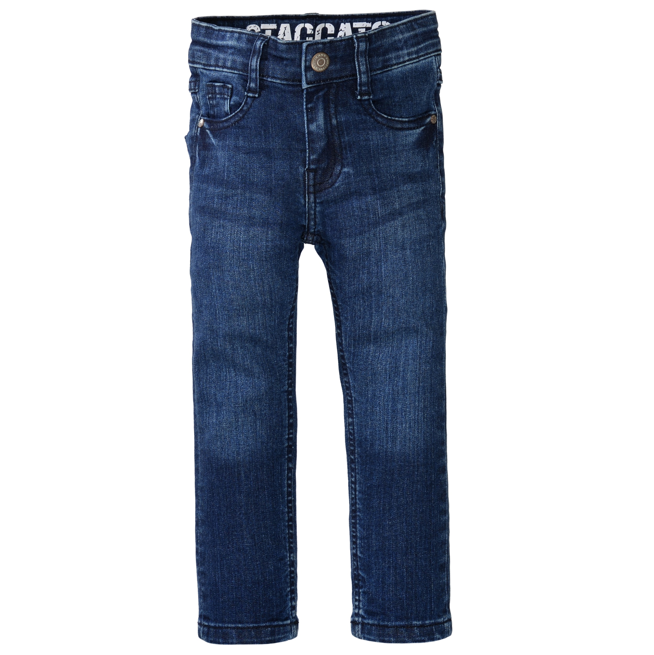 Slim-fit-Jeans STACCATO "STCSAM", Jungen, Gr. 98, Normalgrößen, jeansblau, Obermaterial: 80% Baumwolle, 19% Polyester, 1% Elasthan., Abriebeffekte, unifarben, Jeans, Slim Fit Image