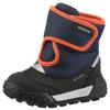 Winterstiefel GEOX "B TREKKYUP BOY B ABX", Kinder, Gr. 24, blau (navy, orange), Textil, Synthetik, sportlich, Schuhe, Snowboots, Klettschuh mit Warmfutter, Größenschablone zum Download