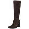Stiefel PAUL GREEN "Paul Green Stiefel Veloursleder", Damen, Gr. 38,5, braun (mocca), Veloursleder, casual, Schuhe
