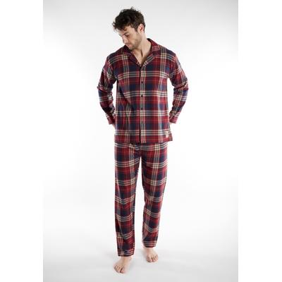 Schlafanzug TOM TAILOR "Rhodos", Herren, Gr. 48 (S), rot (rot, mittel, karo), Obermaterial: 100% Baumwolle, casual, Homewear-Sets Image
