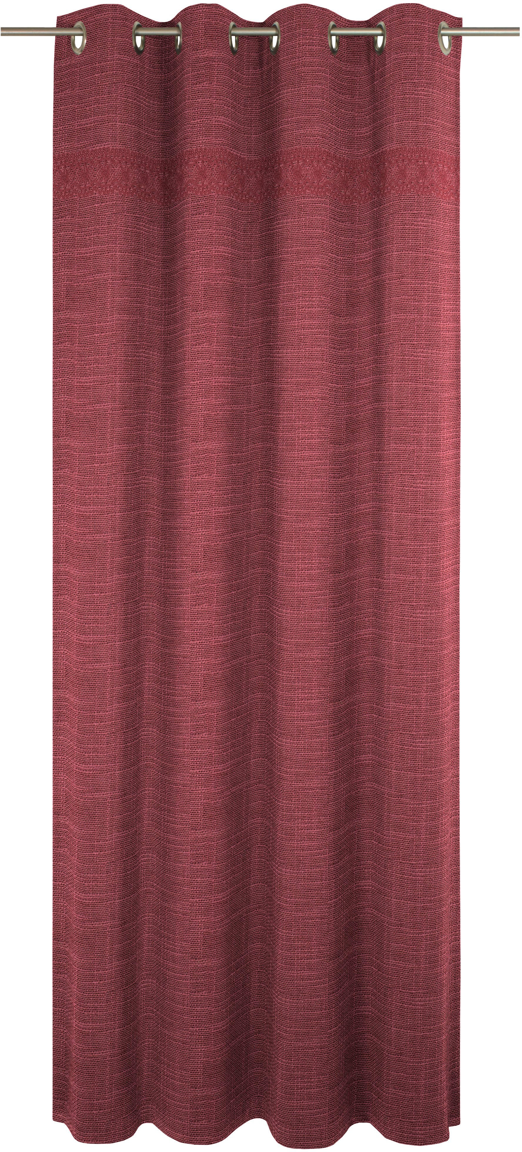 Vorhang WIRTH "Wiessee", rosa (altrosa), B:150cm H:355cm, Baumwolle, Leinen, Modal, Gardinen, nach Maß Image