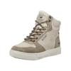 Schnürstiefelette MUSTANG SHOES "Mustang Shoes Stiefelette Lederimitat", Damen, Gr. 41, beige, Lederimitat, casual, Schuhe