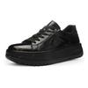 Plateausneaker ARA "MONACO", Damen, Gr. 6,5, schwarz, Lacklederimitat, Veloursleder, glänzend, sportlich, Schuhe, Plateausneaker, Schnürschuh in Komfortweite H (= sehr weit)