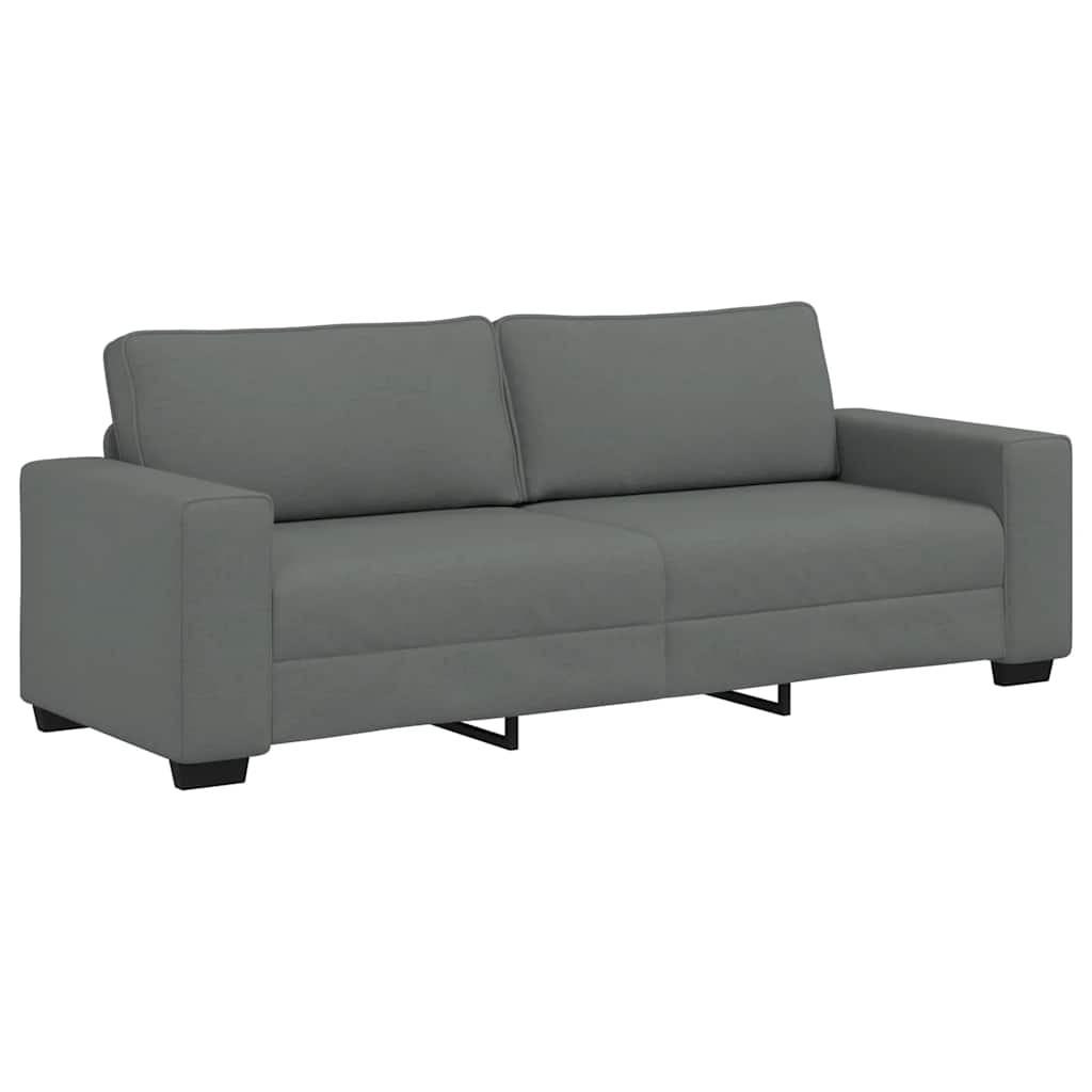 vidaXL 3-Sitzer-Sofa Dunkelgrau 220x77x82 cm Stoff Image