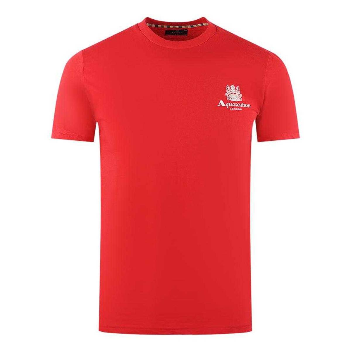 Aquascutum Herren London Aldis Logo T-Shirt (Rot) Image