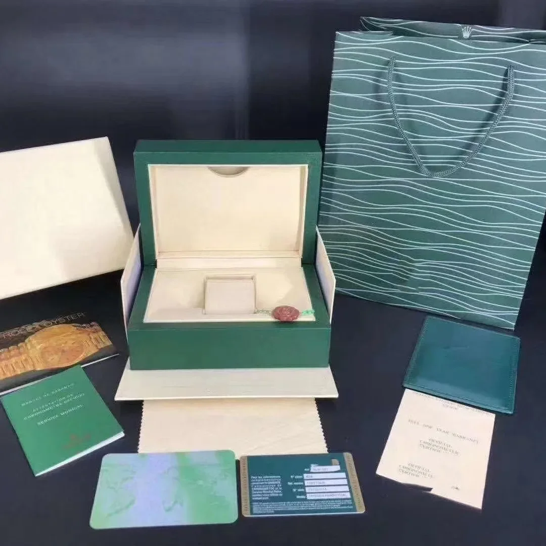Coffret cadeau de montre vert avec carte d