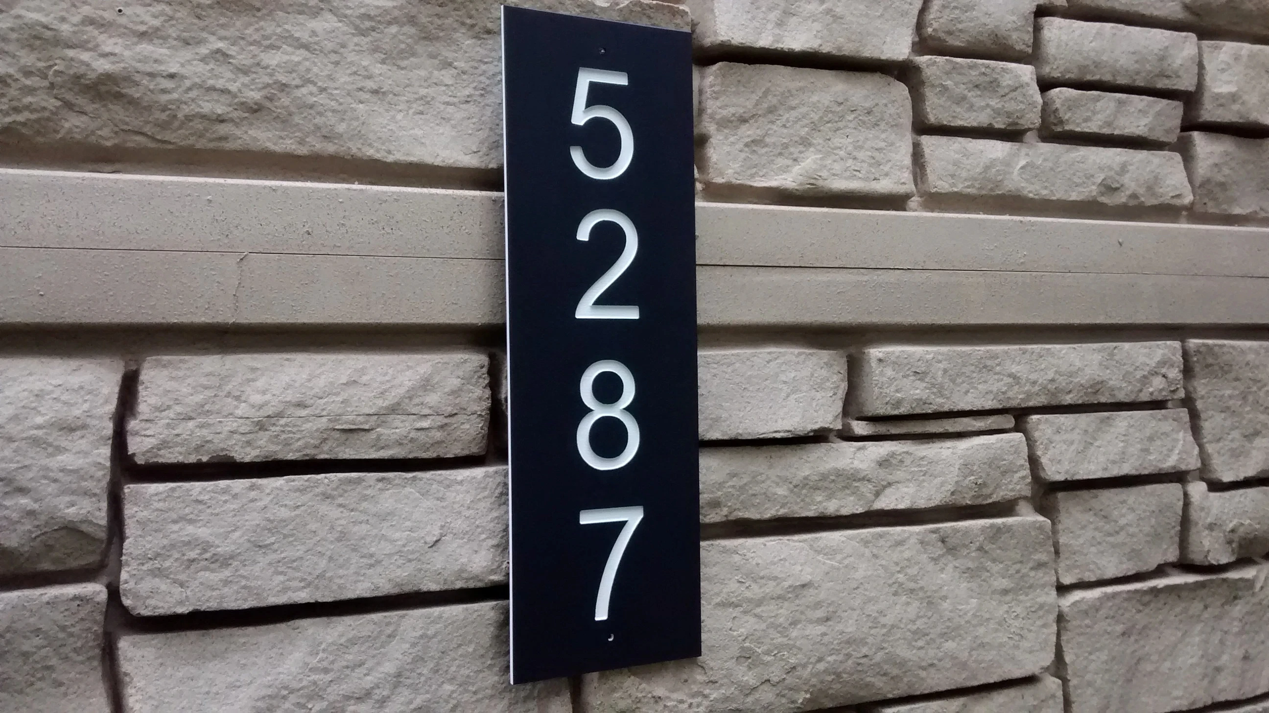 House Numbers Plaque Vertical House Number Plaque Address PlagueHouse Number Vertical Out Door Signs House Address Sign