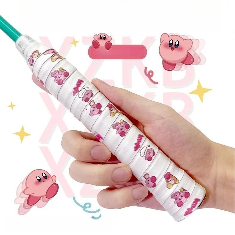 Kawaii Kirby Badminton Racket Grips Rubbers Cartoon DIY Grips Tape Decorations Thickened Overgrip Badminton Accessories Gifts