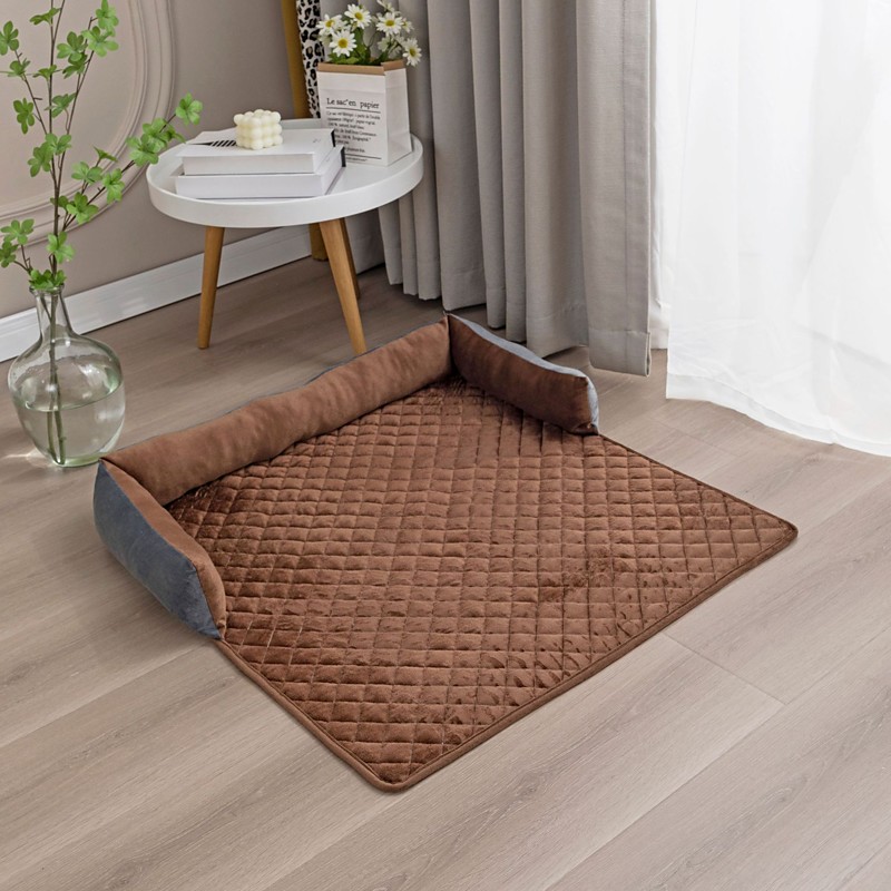 Cushion For Pet Sofa Mat Non Slip PVC Coated Quilted Suede Dog Cat Bed Pad Comfortable Protective Cover Washable Home Furniture Pet Supplies Sleeping Nest