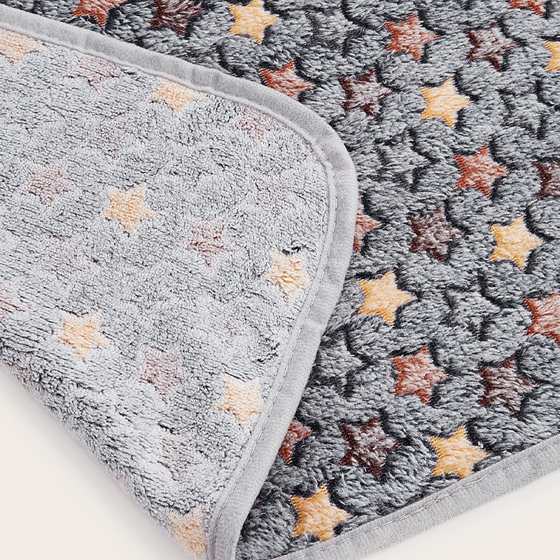 Blanket For Pet Lightweight Coral Fleece Soft Warm Four Season Dog Cat Throw Mat Washable Cozy Bedding Travel Sofa Cushion Protective Cover Home Pet Supplies