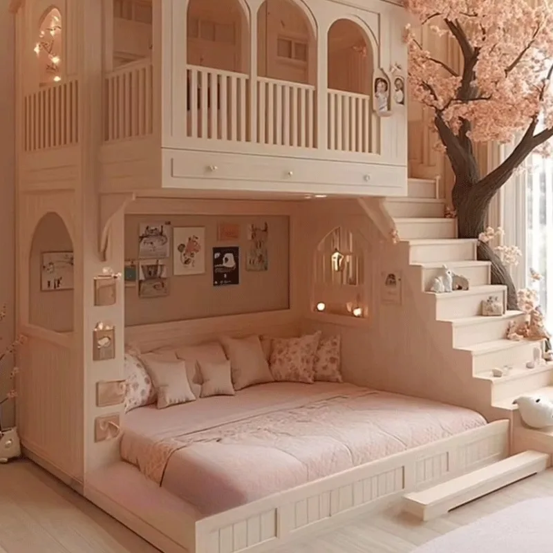 Einfache Schutzgeländer für Kinder, Doppeldecker, Sicherheit, individuelles Design, Kinderbetten, Prinzessin, moderne Camas Infantiles, Möbel für Zuhause