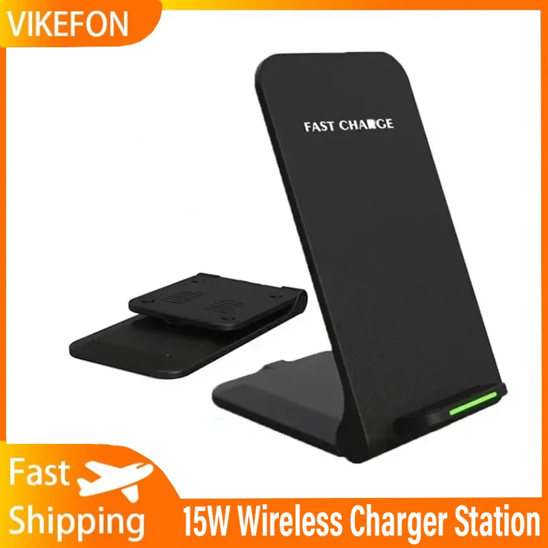 Drahtloses Ladegerät 15 W schnell für iPhone 14 13 12 11 Pro Max Samsung S21 S20 S10 Note 20 Huawei Xiaomi 9 10 Telefon-Ladestation Image