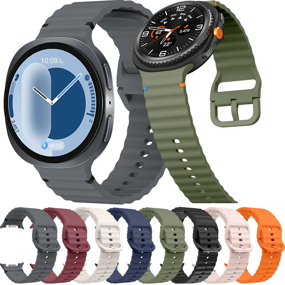 Silikonarmband für Samsung Galaxy Watch 8 Classic 46 mm Sportarmband Armband Samsung Galaxy Watch 8 44 mm 40 mm Originalband Image