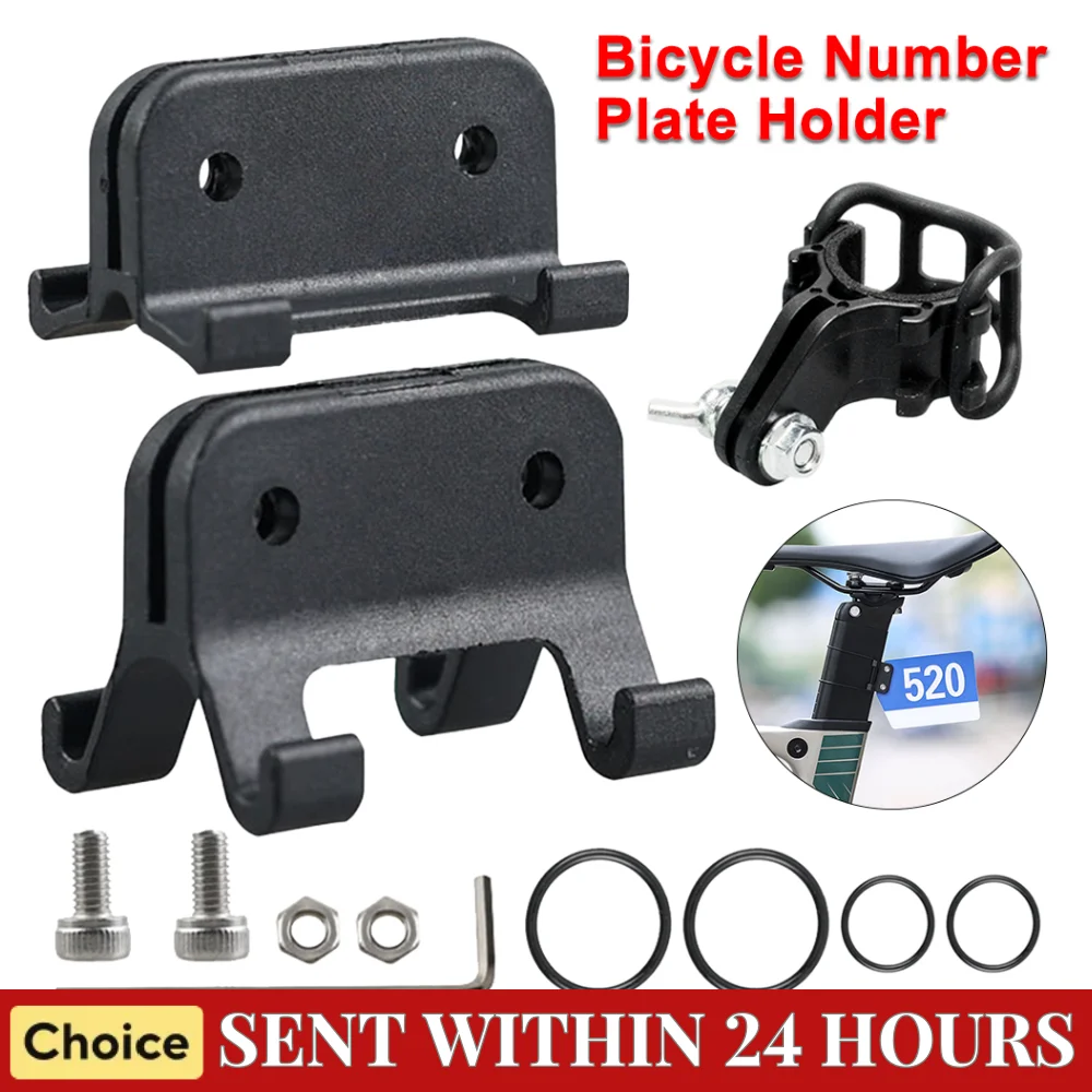 Fahrrad Nummernschild Halter Triathlon Rennen Nummernschild Halterung Racing Karte Halterung MTB Rennrad Sattelstütze Racing Karten Halterung Image