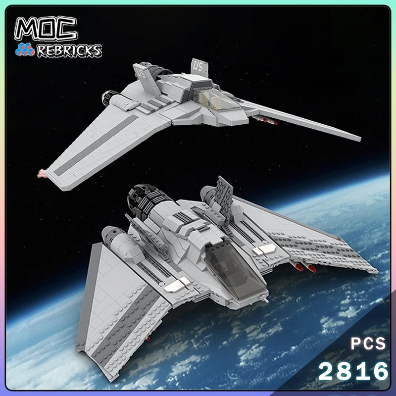 MOC Space War Serie Stargate F-302 Kämpfer Interceptor Bausteine Modell DIY Technologie Ziegel Puzzle Junge Spielzeug Weihnachten Geschenke Image